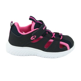 Kardborre sandaler KangaRoos 02058 dk marinblå rosa