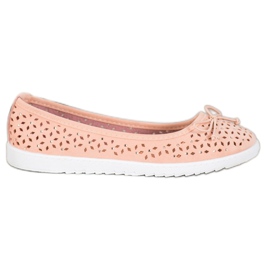 SHELOVET Openwork Ballerina Med En Rosett brun
