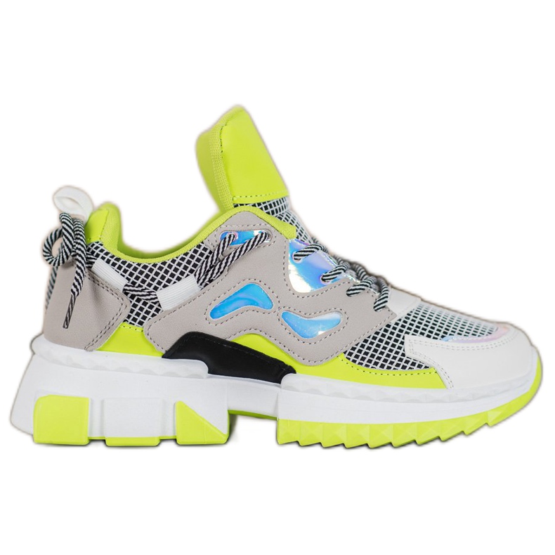 Seastar Snygga sneakers med Holo -effekt mångfärgad gul