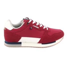 American Club RH12 lätta sneakers vit brun röd