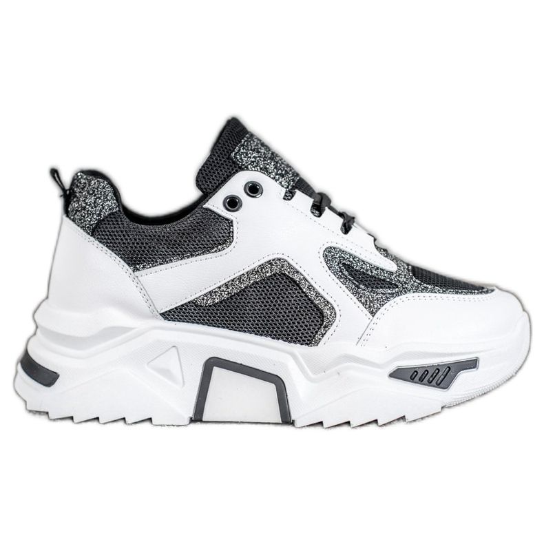 Seastar Trendiga sneakers med glitter vit svart