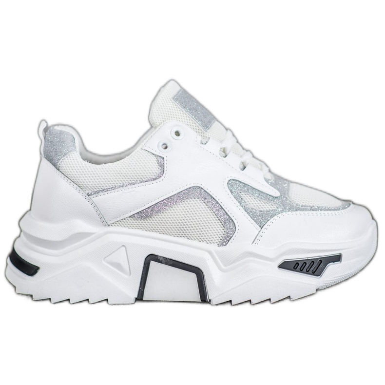 Seastar Trendiga sneakers med glitter vit mångfärgad