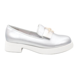 Silver slip-on skor på JFL656-2 plattformen grå