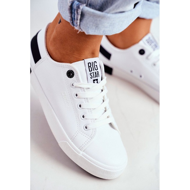 White Big Star sneakers dam FF274175 vit svart