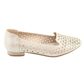 M.Daszyński Lords golden ballerinas Daszyński SA151 brun grå