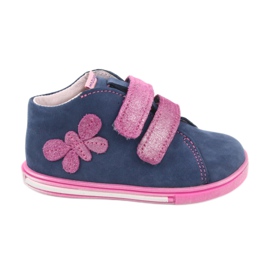 Mazurek 264 MOTOR -NAVY/PINK BUTTERFLY SOOTS blå