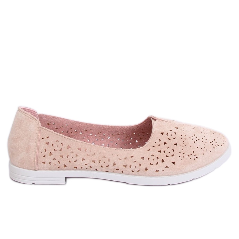 Beige openwork ballerinor ZA02P Beige