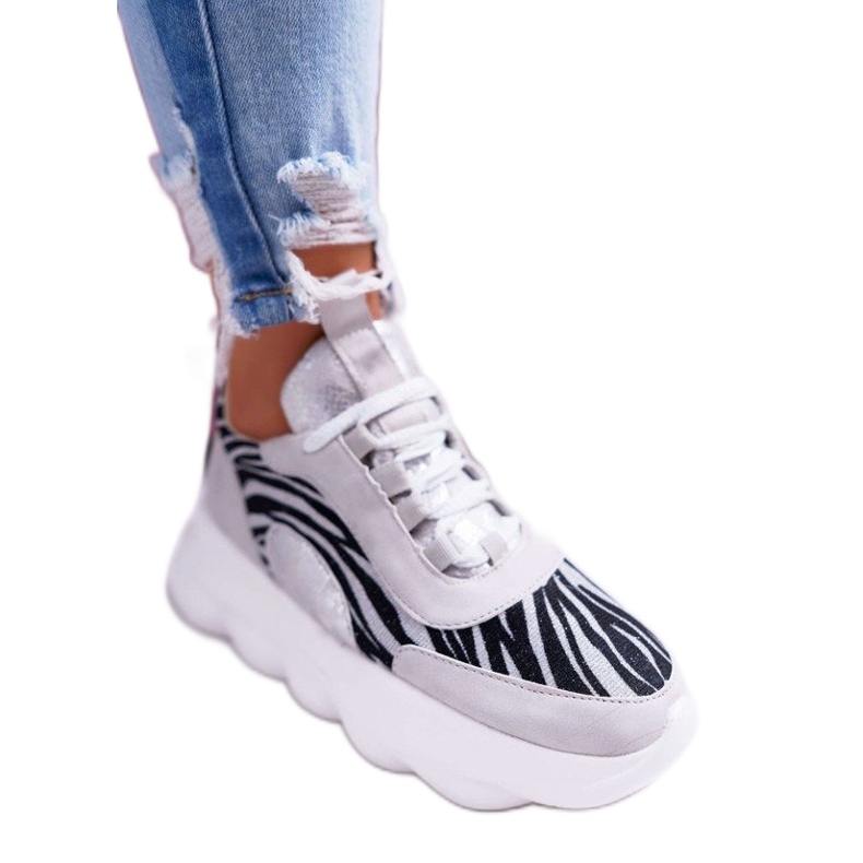 Kvinnors sportskor Lu Boo Tjock sula grå Smaka på det!