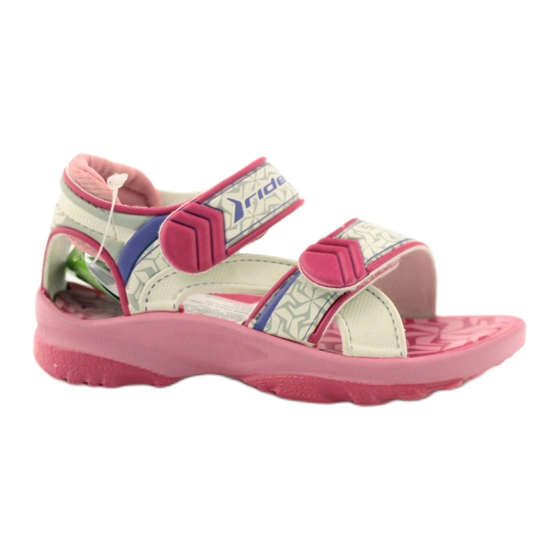 Rider Pink-White Children's Sandals för kardborrband 80608 rosa vit