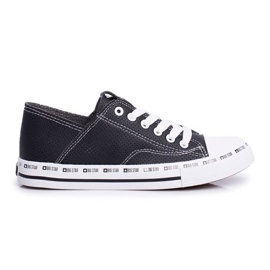 Svarta kvinnors openwork -sneakers Big Star FF274023