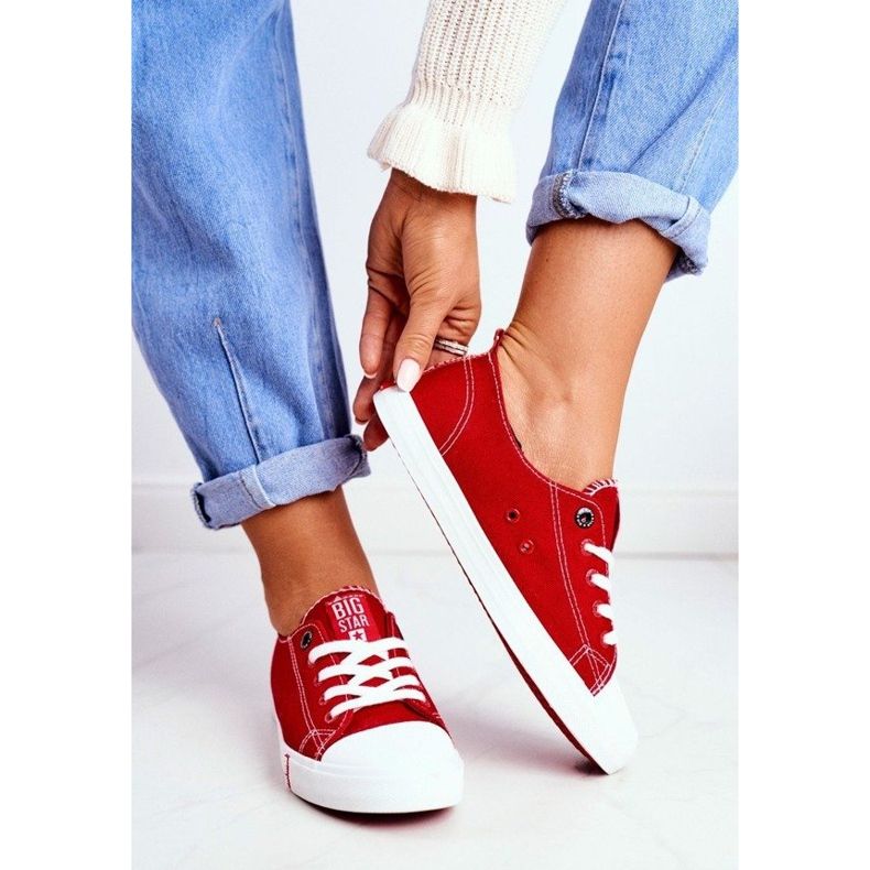 Red Big Star damskor sneakers FF274089 röd