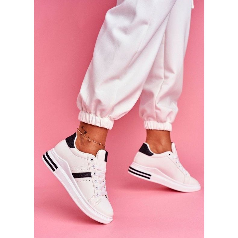 SEA Vita glitter damskor sportskor BL202 svart