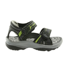 Rider Ryttare svarta och grå sandaler till vattnet 80608 för kardborrband