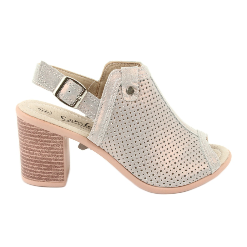 Openwork sandaler beige / guld Filippo DS757 gyllene