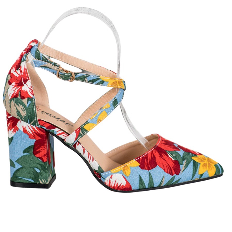 Seastar Casual pumpar med blommor mångfärgad