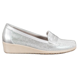 Comer Snygga loafers på plattformen grå