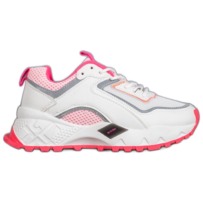 SHELOVET Sneakers med rosa sula vit