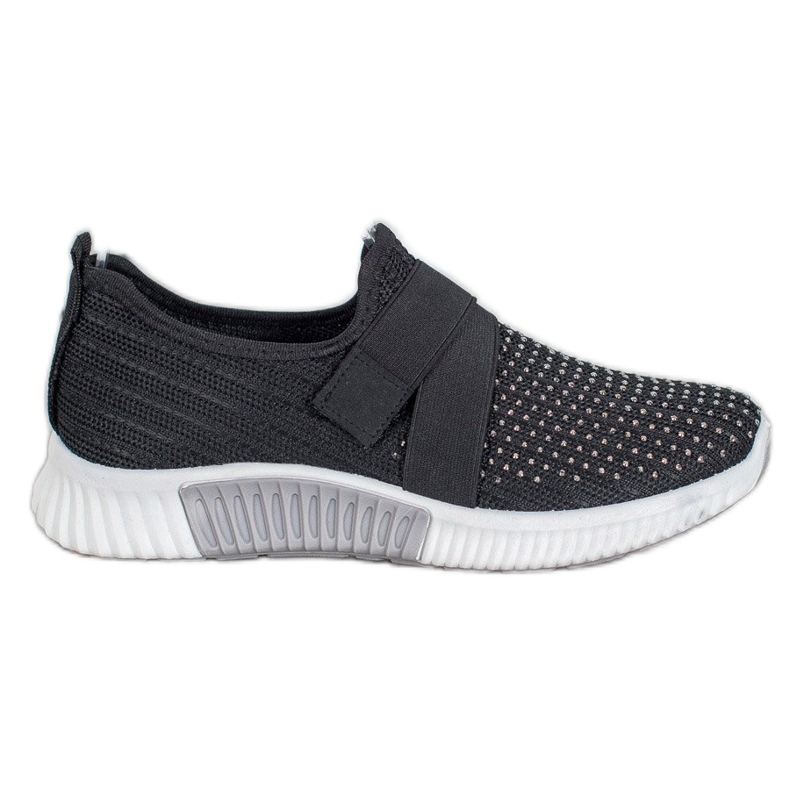 SHELOVET Svarta sliponer med kristaller