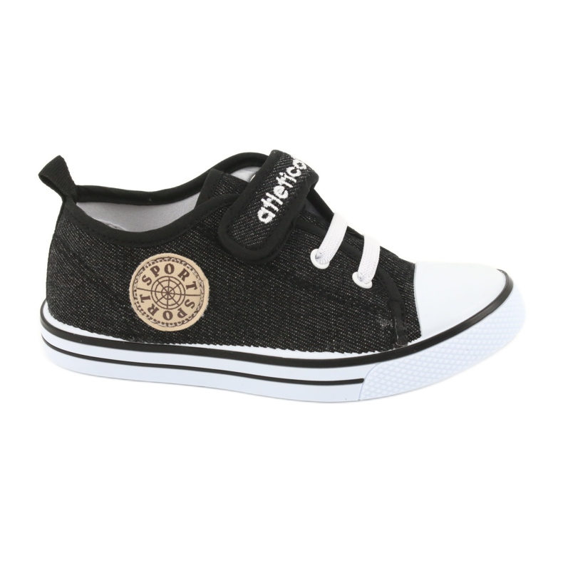 Sneakers med läderinsats Atletico BSM029 svart