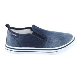 ATLETICO BAM060 denim slip-on sneakers för barn blå