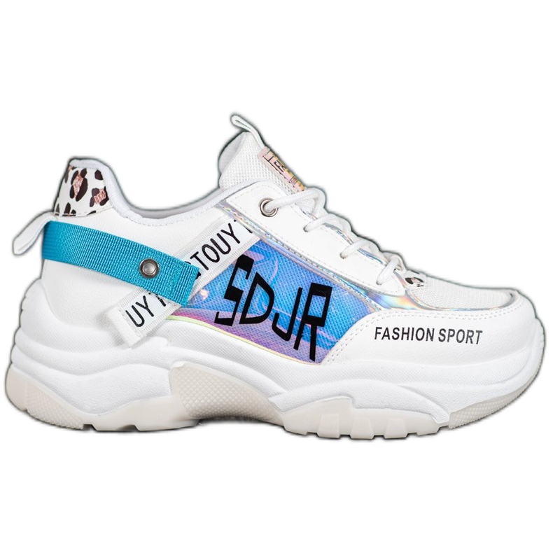 SHELOVET Mode sport sneakers vit mångfärgad