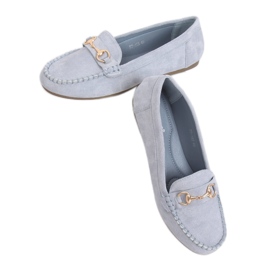 Blå mocka loafers 77-192 Blå