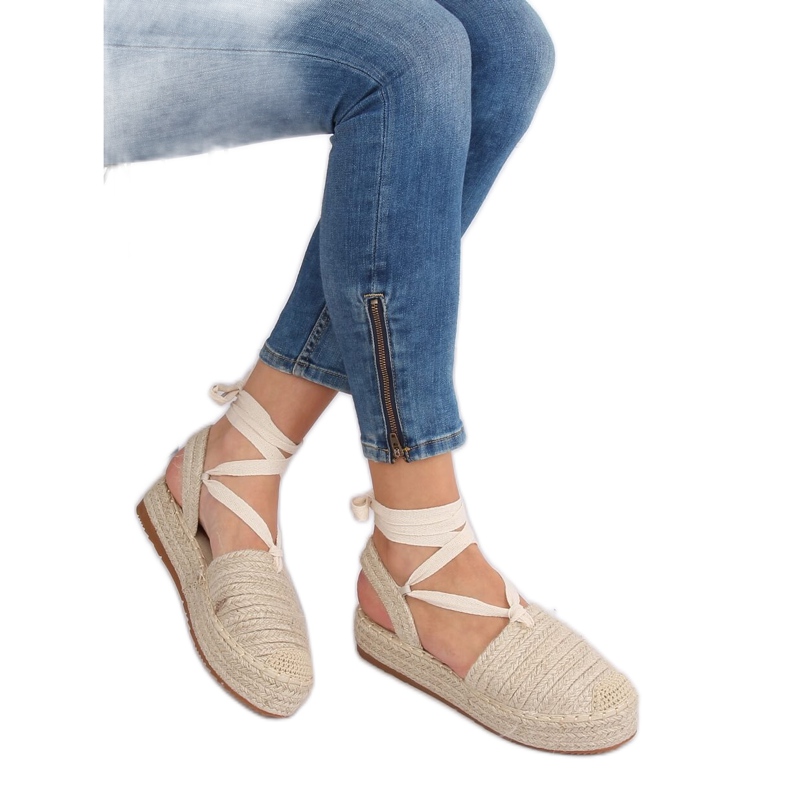 Beige espadrillosandaler för kvinnor TU139P Beige