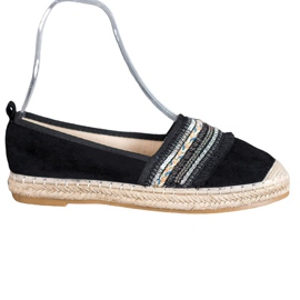 RTX WALK Bekväma espadriller med ornament svart