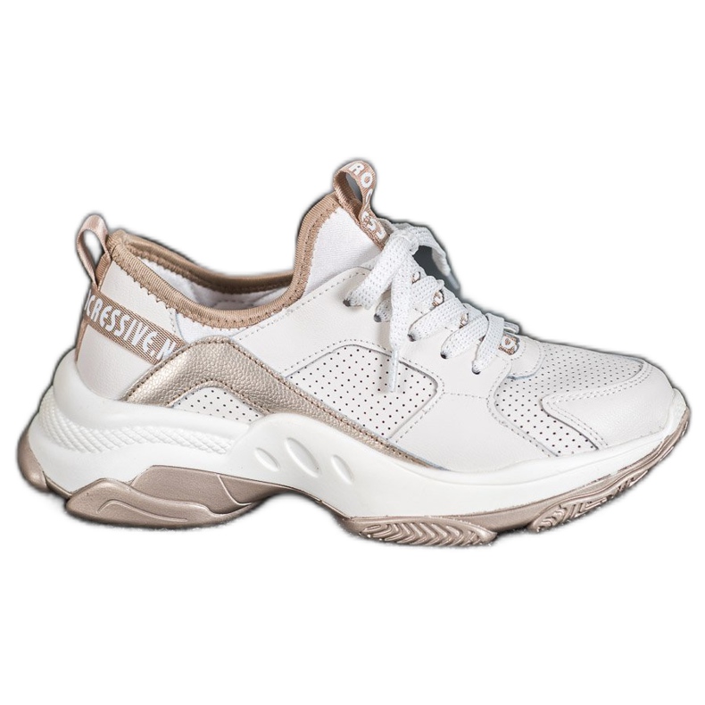 Goodin Openwork skinnskor vit gul