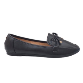 Svarta ballerina loafers i ekologisk läder 9F175