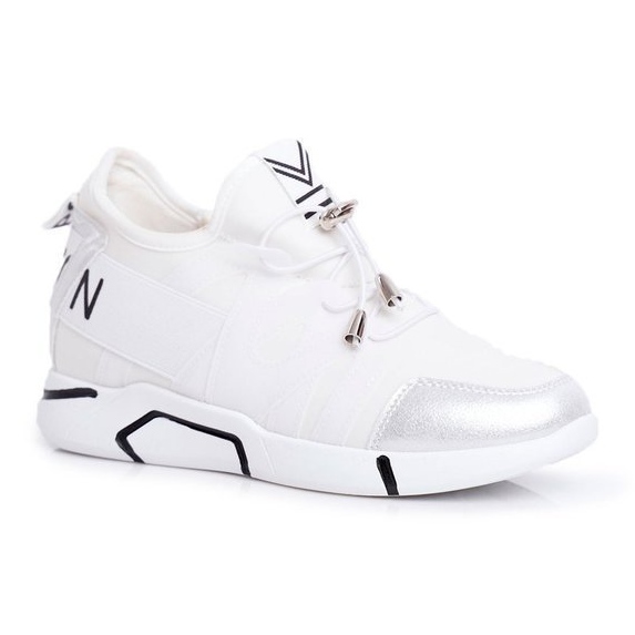 SEA Kvinnors vita sportskor med dragkedja och dragsko NB358