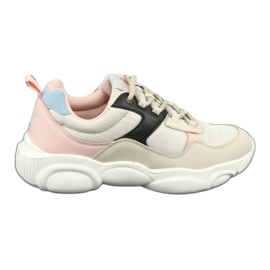 Lee Cooper Sportskor dam 1275 beige/rosa