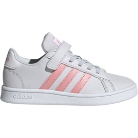 Adidas Grand Court C Jr EG6737 skor vit rosa