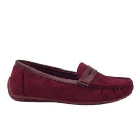 Rödbruna loafers av ballerina BO-378