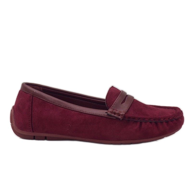 Rödbruna loafers av ballerina BO-378