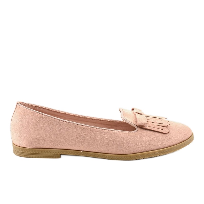 Rosa Lordsy loafers med ekologisk mocka 2358
