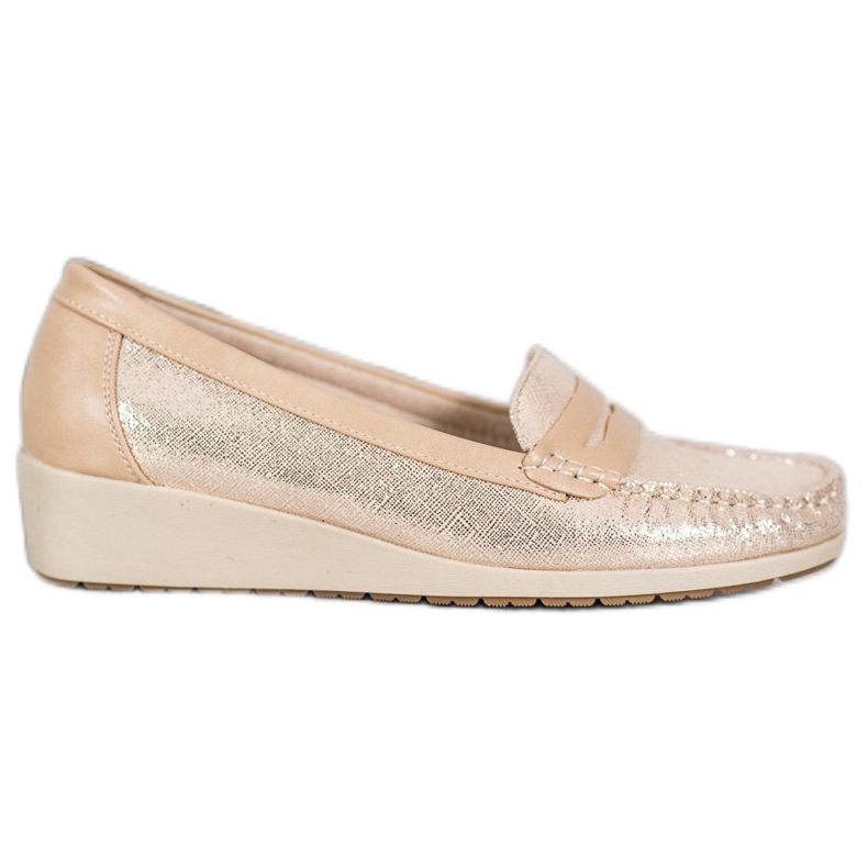 Comer Snygga loafers på plattformen gul