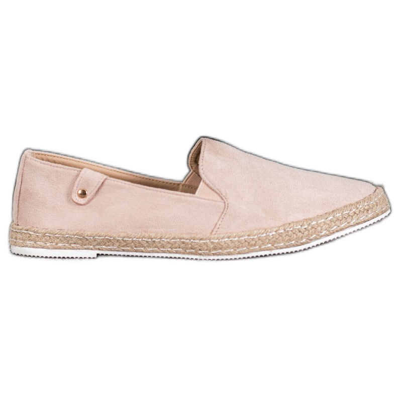 SHELOVET Klassiska pulver Espadriller rosa