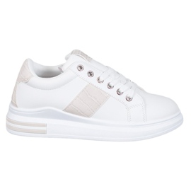 Weide Sportskor med beige skär vit