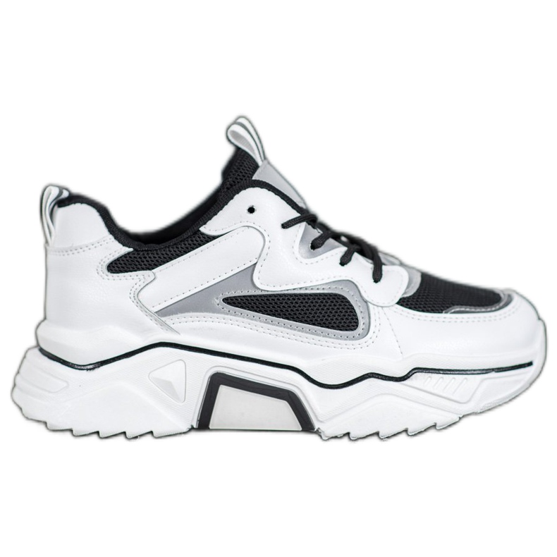 Weide Trendiga sneakers med mesh vit svart