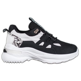 Weide Trendiga Love Sneakers svart