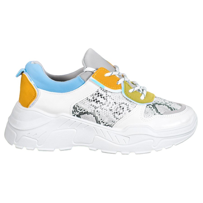 SHELOVET Trendiga sneakers vit mångfärgad