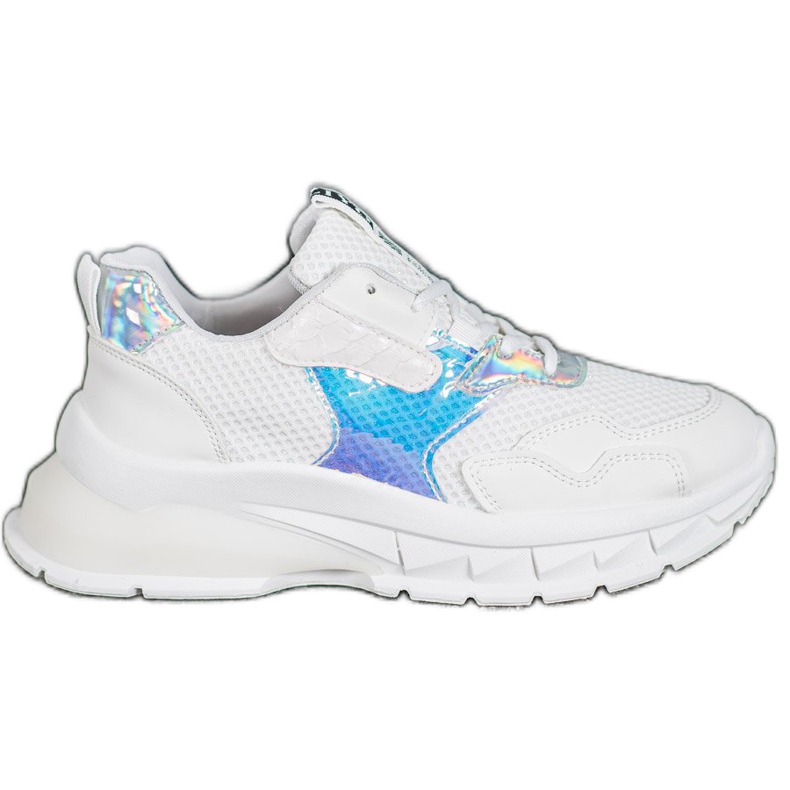 SHELOVET Sneakers med mesh vit