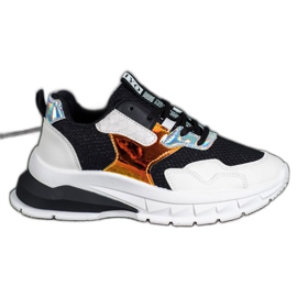 SHELOVET Sneakers med mesh vit svart