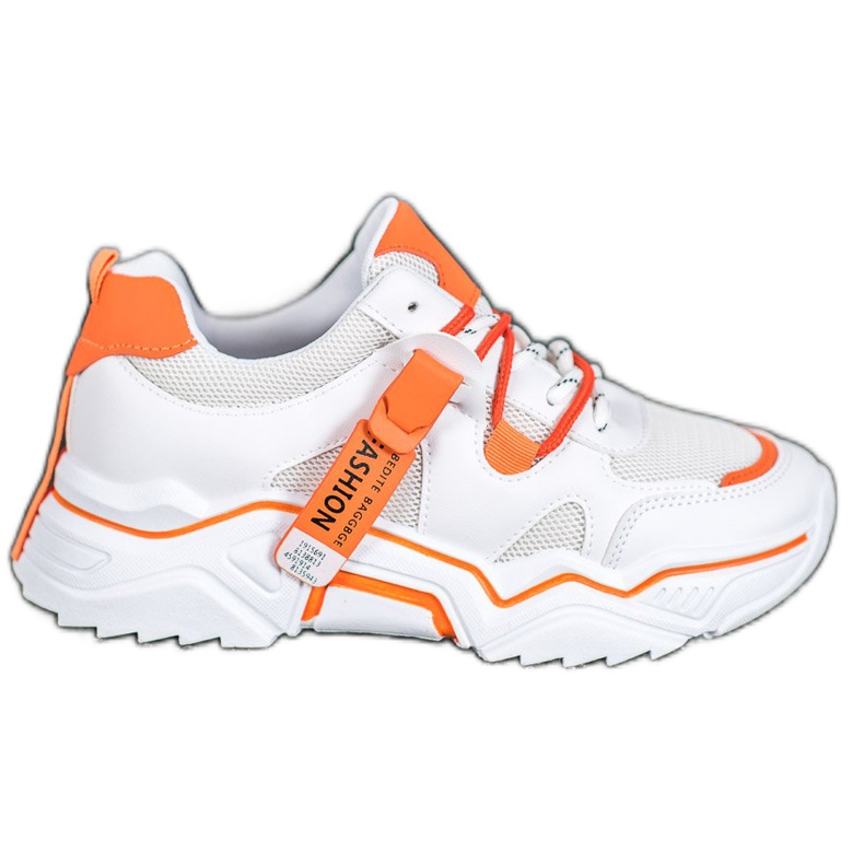 SHELOVET Dammode Sneakers vit orange