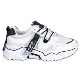 SHELOVET Dammode Sneakers vit svart