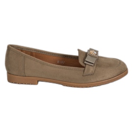 Miss Laura Lords med dekorativ rosett kaki grön