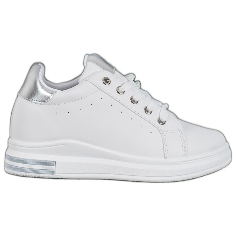 SHELOVET Sneakers med dold kil vit
