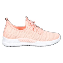 SHELOVET Bekväma textilskor orange