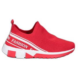 SHELOVET Openwork Slipony Fashion vit röd